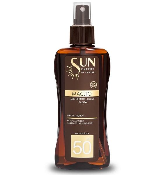 Изображение товара Масло Sun Expert для безопасного загара SPF-50 Krassa 180мл Масло Sun Expert для безопасного загара SPF-50 Krassa 180мл фотография
