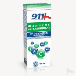 911 шампунь витаминный для восстановления и питания волос 150 мл