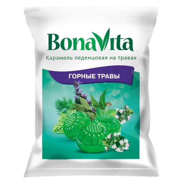 Изображение товара Карамель леденцовая Bonavita горные травы 60гр Карамель леденцовая Bonavita горные травы 60гр фотография